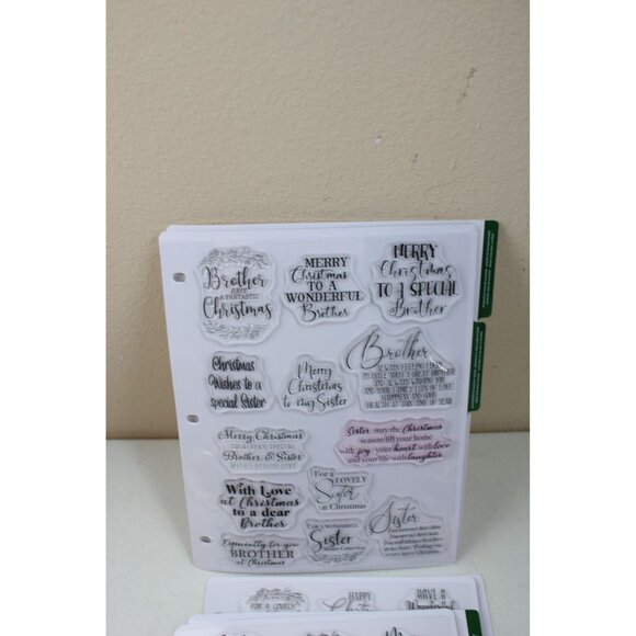 Christmas Polymer Stamp Set Mother Father Sister Brother Grandparents 93599 - Picture 5 of 6